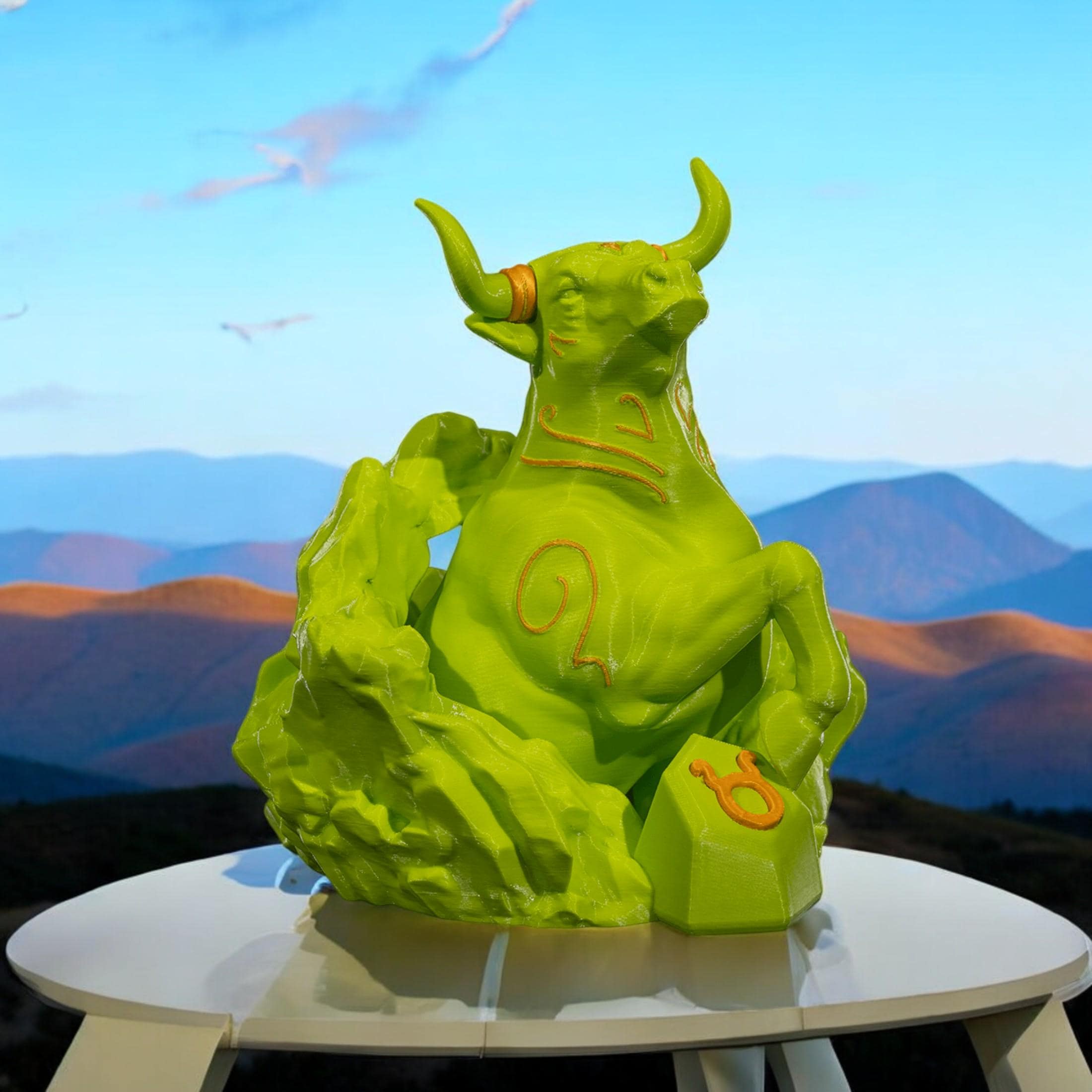 Taurus Sculpture Figurine | Unique 3D Printed Zodiac Decor & Gifts for Astrology Lovers — photo 1 of 8