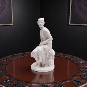Greek Nymph Statue 3D Printed Sculpture – Gothic Ancient Greece Female Art for Home & Office Display Decor