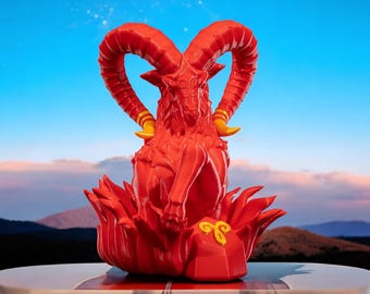 Aries Sculpture Figurine | Unique 3D Printed Zodiac Decor & Gifts for Astrology Lovers