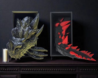 Suporte de livros em forma de dragão impresso em 3D | Decoração de prateleira fantástica, suportes de livros góticos