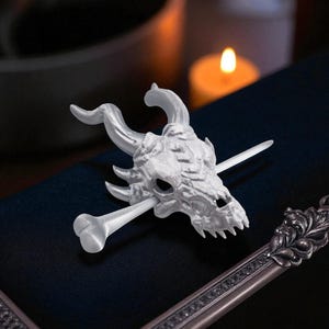 Haarspeld drakenbot – 3D-geprint gotisch drakenhaaraccessoire, fantasiehaarsieraden voor cosplay, heks, cadeau drakenliefhebber