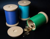 Thread Spool Storage Jar with Snap Lid, 3D Printed Sewing Room Organizer, Craft Supply Container — photo 1 of 17