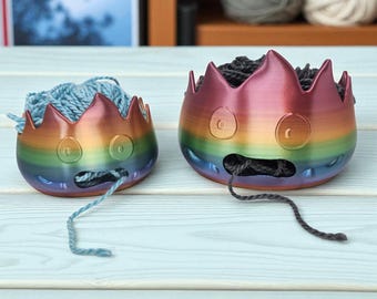 Calcifer Yarn Bowl – Fire Demon Crochet & Knitting Organizer | Anime Knitting Gift, Studio Ghibli Inspired