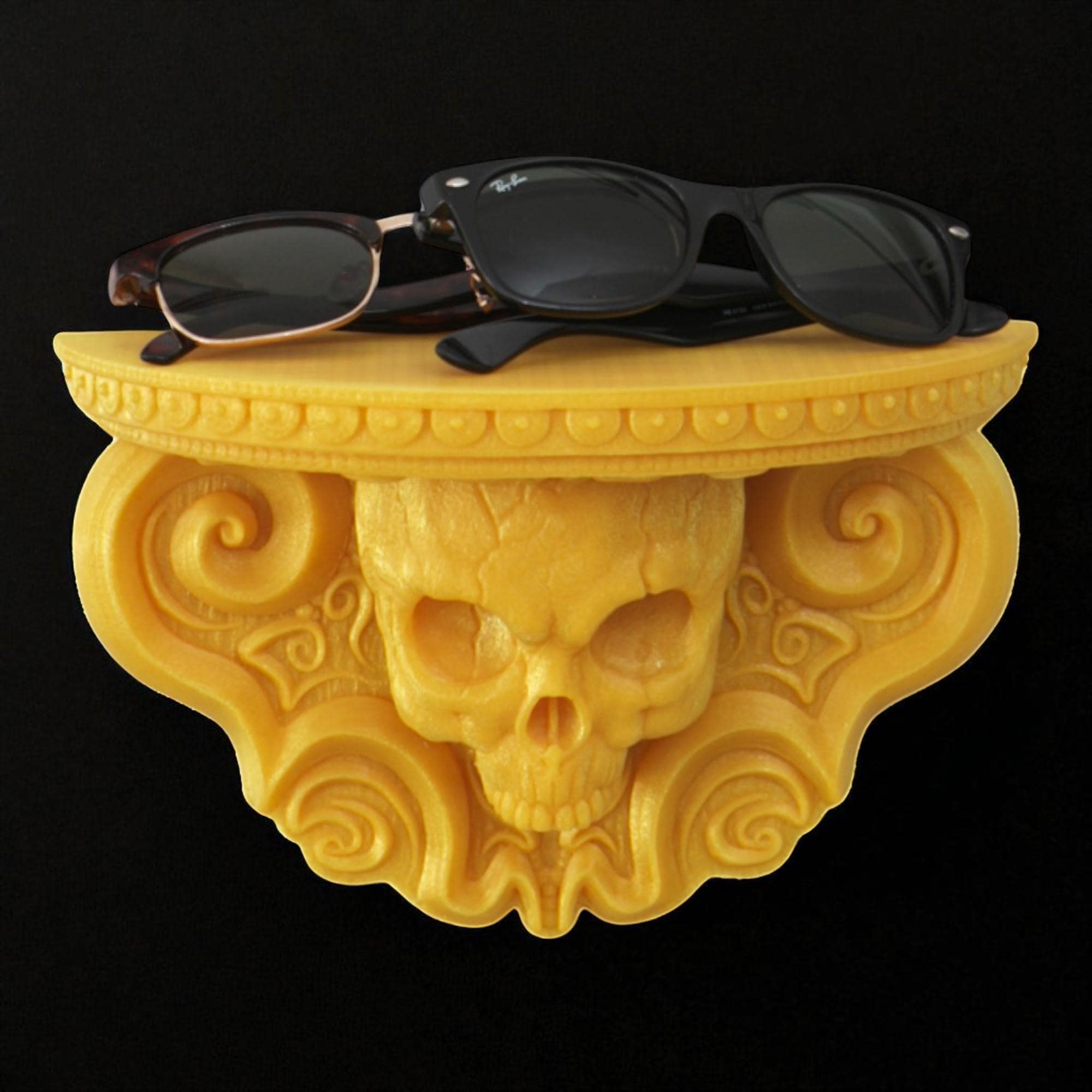 Skull Wall Shelf – 3D Printed Gothic Mini Floating Decor — photo 1 of 10