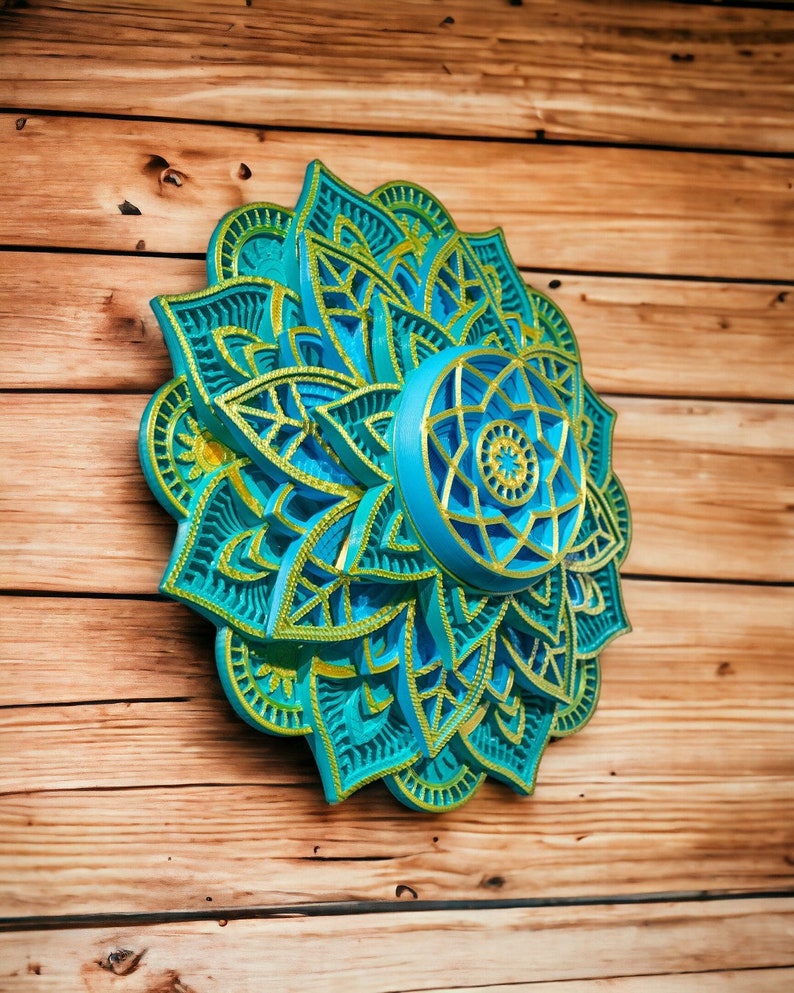 3D Printed Mandala Wall Decor – Sacred Geometry, Boho Home Accent - Etsy