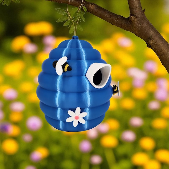 Beehive Birdhouse – 3D Printed Outdoor Hanging with Color Options