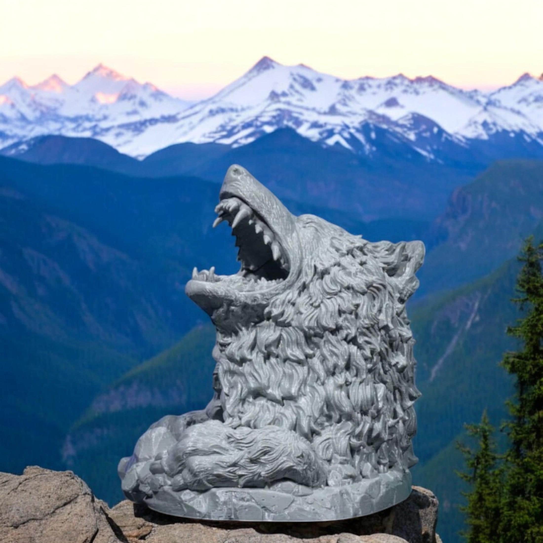 Wolf Dice Tower – 3D Printed Dungeons and Dragons RPG Accessory — photo 1 of 10