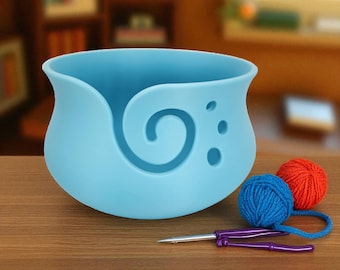 Spiral Yarn Bowl | 3D Printed Knitting & Crochet Organizer | Tangle-Free Craft Gift