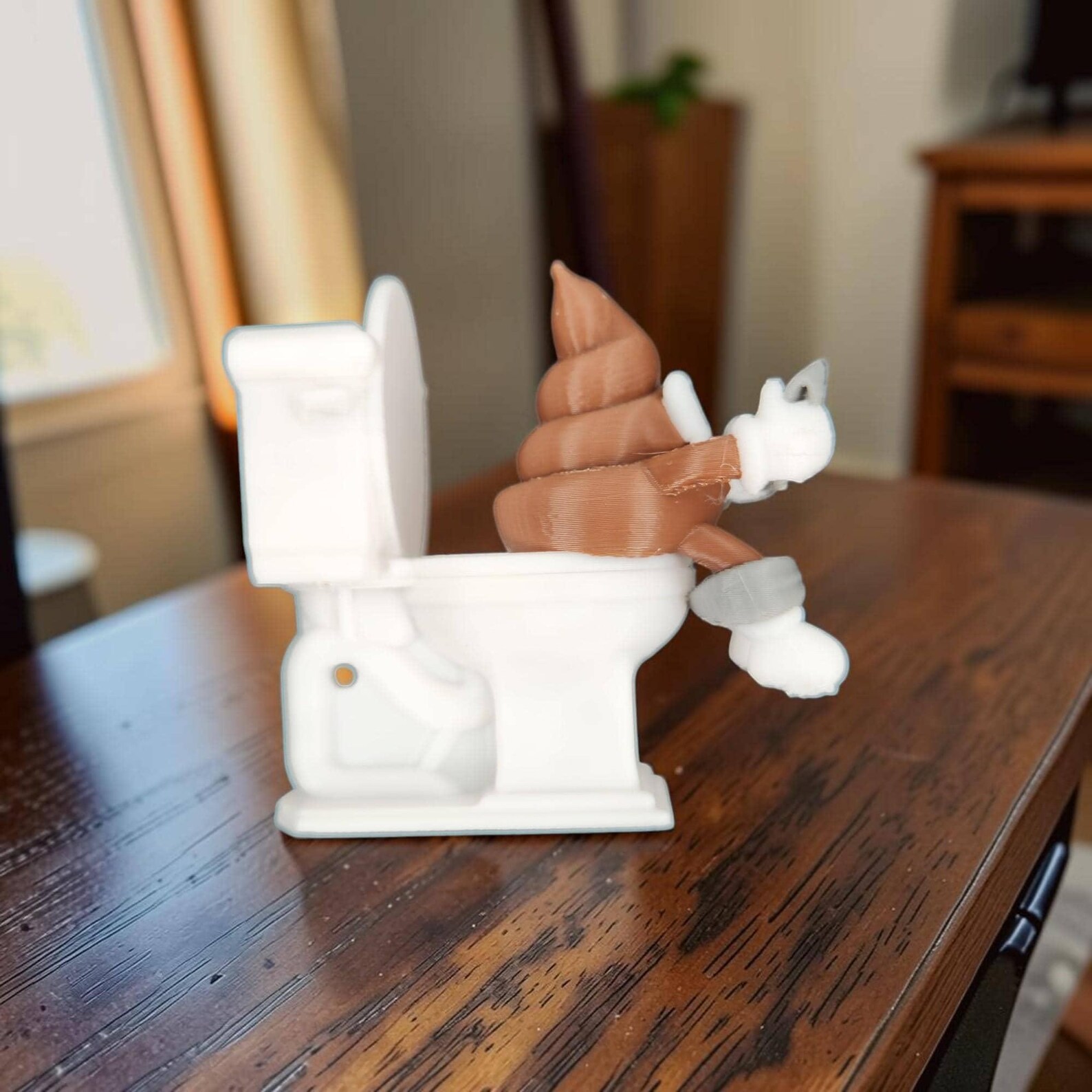 Funny Bathroom Buddy Mr. Poop Toilet Decoration, Whimsical PLA ...