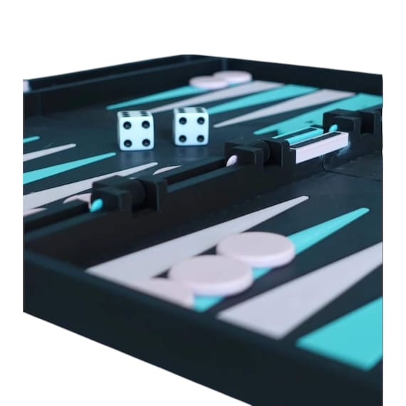 3D Printed Backgammon Game Set, Customizable Travel Board with Durable Design