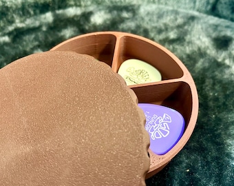 Caja de púas de guitarra impresa en 3D (plástico PLA), regalo musical