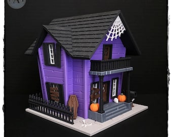 Halloween House, 3D Printed Haunted Decor with LED Tealight
