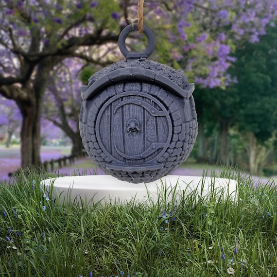 Halfling Home Decor Ornament, 3D Printed Bag End Design for Whimsical Christmas