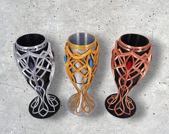 Copa porta-latas de refresco / Vaso para bebidas de fantasía élfica impreso en 3D