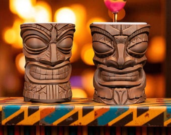 3D Printed Tiki Cup Holder | Tropical Luau Bar Accessory