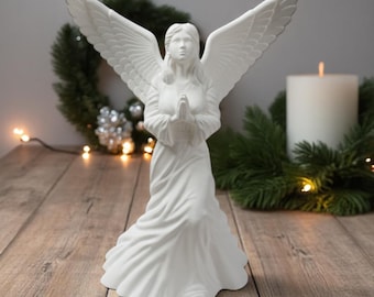 3D Printed Kneeling Angel Tea Light Holder, Religious Gift