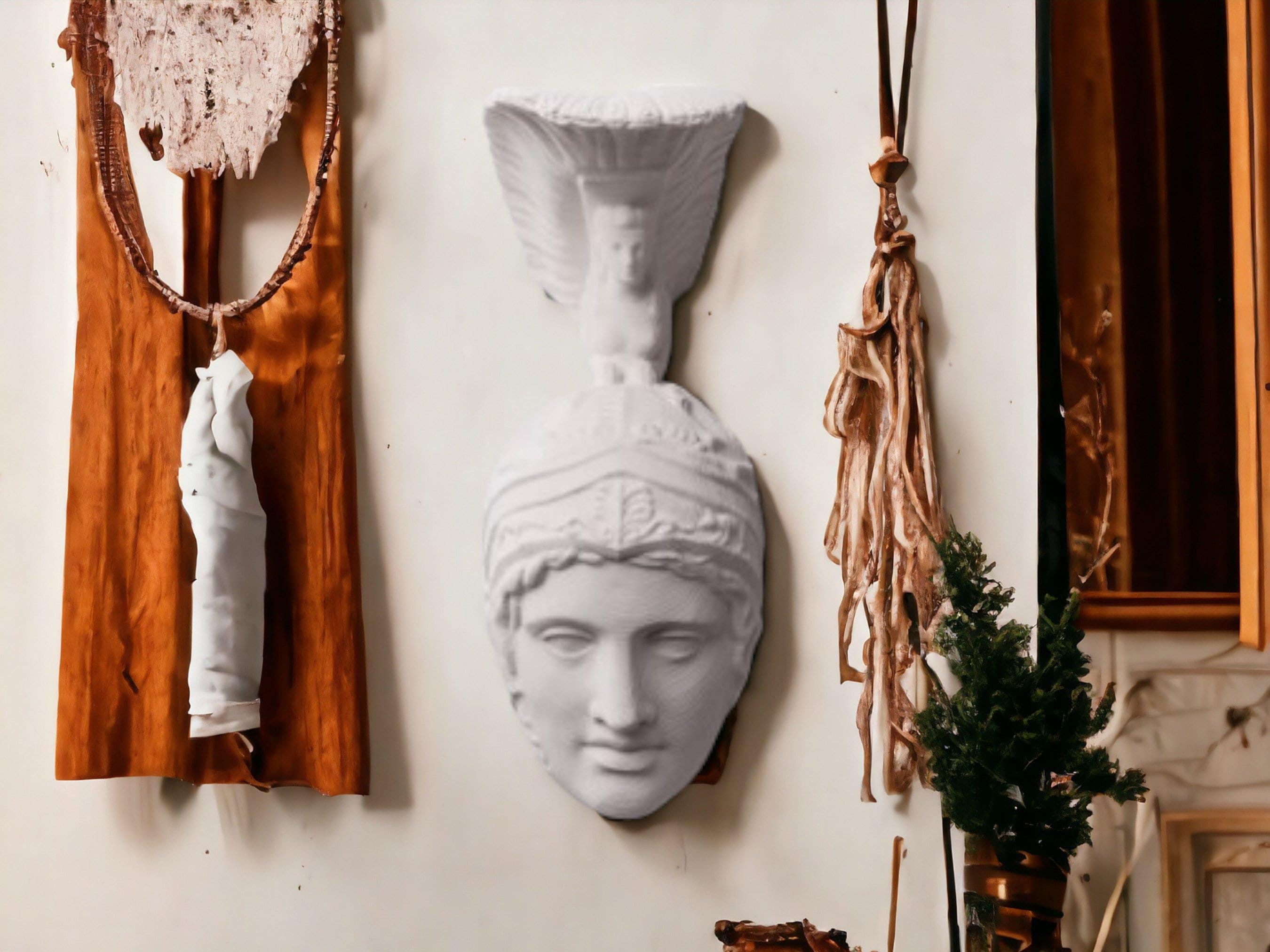Greek God Decor: Ares Wall Art Sculpture, 3D Printed Eco-Friendly Design — photo 1 of 8