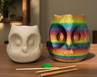 Owl Yarn Bowl – 3D Printed Crochet & Knitting Organizer, Craft Holder Gift
