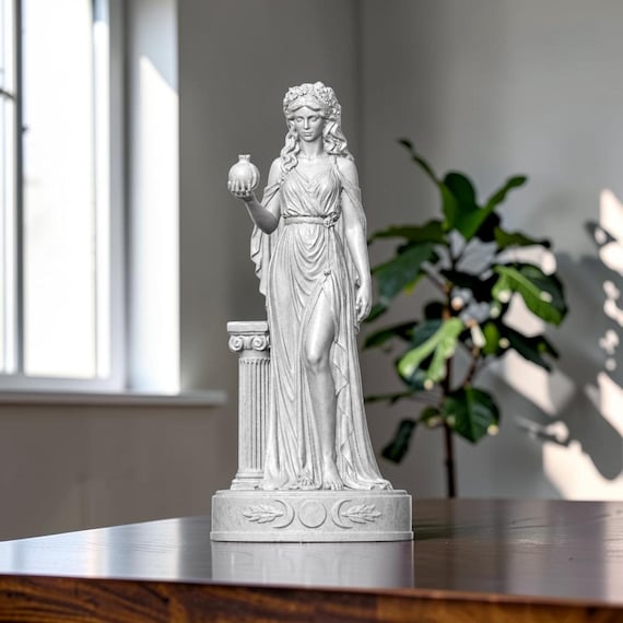 Persephone Statue Queen of the Underworld Sculpture Greek Goddess Decor Stone Finish Gift