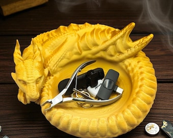 Dragon Jewelry Tray, 3D Printed Fantasy Nest Dish for Home Decor