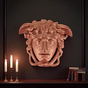 Medusa Gaze Wall Art – 3D Printed Serpent Hair Sculpture | Gothic Greek Myth Decor & Mythological Gift