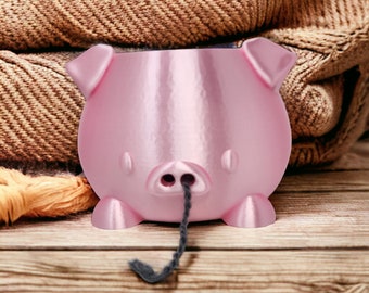 Pig Knitting Yarn Bowl - Adorable Perfect for Piggy Lovers and Crafters | Great Gift Idea for Knitters & Crocheters