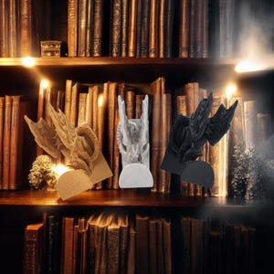 Dekoracja fantasy Dragon Bookend | Podpórka do półek na książki drukowana w 3D zdjęcie 12