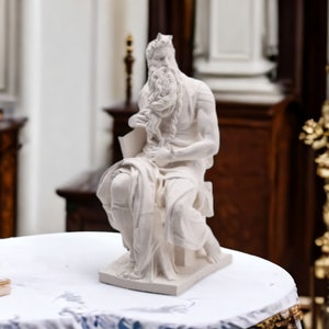 Michelangelo Moses Statue - 3D Printed Italian Renaissance Figurine - Art & Museum Reproduction Decor