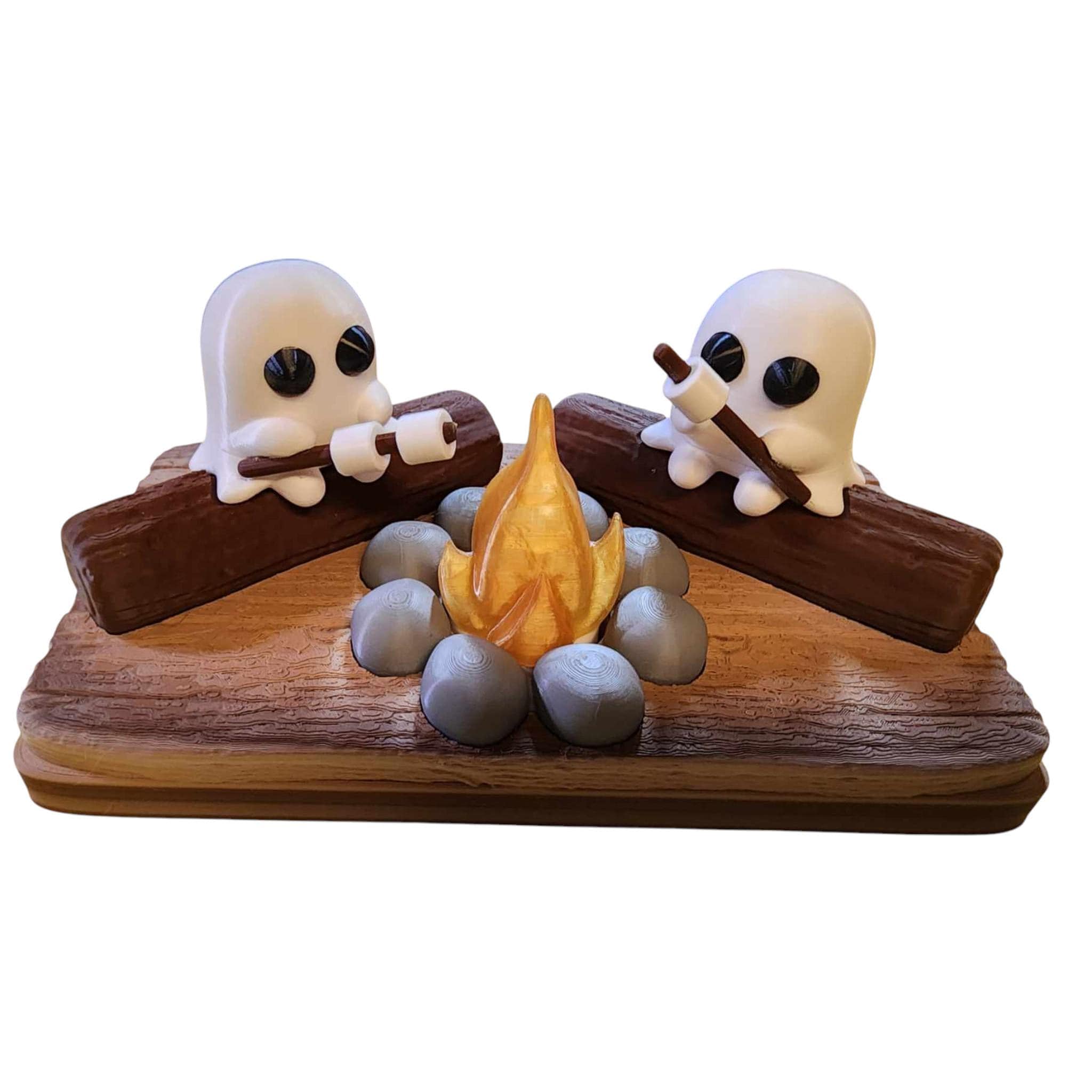 3D Printed Ghost Campfire Scene, Whimsical Halloween Decor — photo 1 of 6