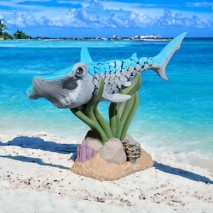 Hammerhead Shark Articulated 3D Printed Toy - Unique Ocean Desk Fidget, Colorful Educational Play for All Ages