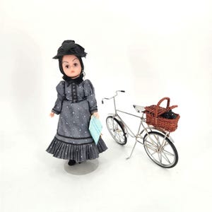 Madame Alexander Wizard of Oz Miss Gulch Metal Bike & Toto 10&quot; Doll - 75th Anniversary Collectible, Rare Gift for Fans