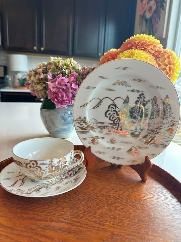 kutani china Lithophaneカップ ソーサー 1客 芸者 顔 Kutani Geisha Lithophane - Etsy