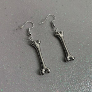 Handmade Silver Anatomical Bone Earrings