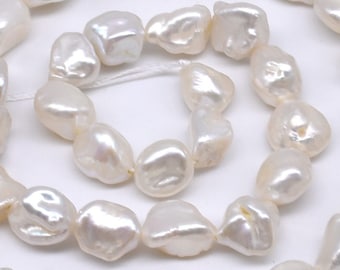 Keshi pearls, 7-9mm white freshwater pearl strands, natural keishi pearl string, high luster loose reborn pearl beads strand, FK550-WS