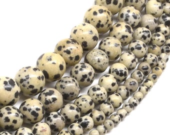 Cuentas Sueltas De Piedra Natural De Dálmata Para Hacer Joyas – The