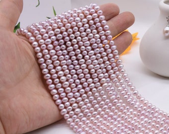 4-5mm pink freshwater pearl, genuine potato pearl beads, loose beaded craft supplies, lustrous real cultured natural pearls, FR220-DS