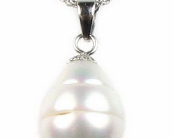 Large Hole Pearls LHRD004 AA Grade 11-13mm Grey Round Freshwater Pearls in 8 inch with 2.5mm hole size