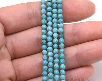 Tiny Turquoise Stone Saucer Beads 3mm Afghanistan Green Gemstone 15 Inch Strand