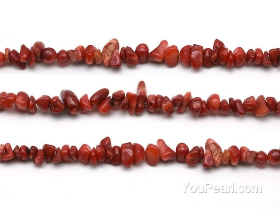 Red Coral Beads, 5-7mm Chip, Gemstone Beads, Semi Precious Stone Beads, Red  Coral Gem Strands for Necklace Making, Ladies Jewelry, CRL4010 -  Canada