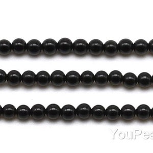 Black onyx beads, 3mm 4mm 6mm 8mm 10mm 12mm round black agate stone,  AAA grade beads strand, natural gemstone beads, full strand, ONX20X0