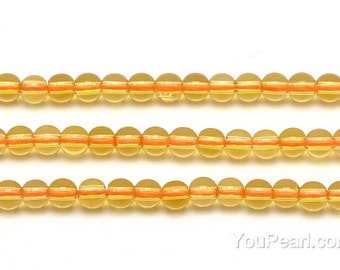Citrine beads, 3mm 4mm 6mm 8mm 10mm 12mm round yellow stone beads, grade A loose gemstone beads, yellow gem stone citrine stone, CTR20X0