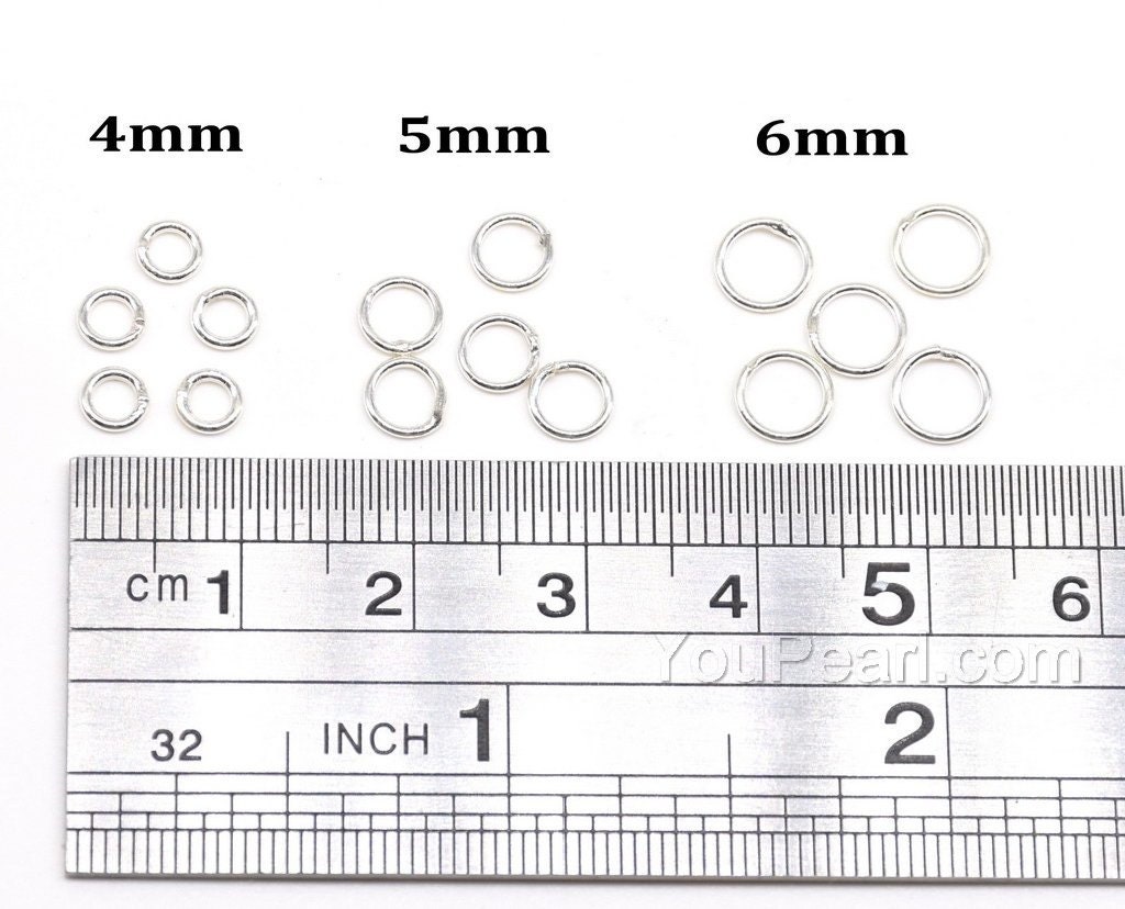  Sterling Silver Jump Rings for Jewelry Making 4mm 5mm 6mm 925  Sterling Silver Open Jump Rings for DIY（60 PCS）
