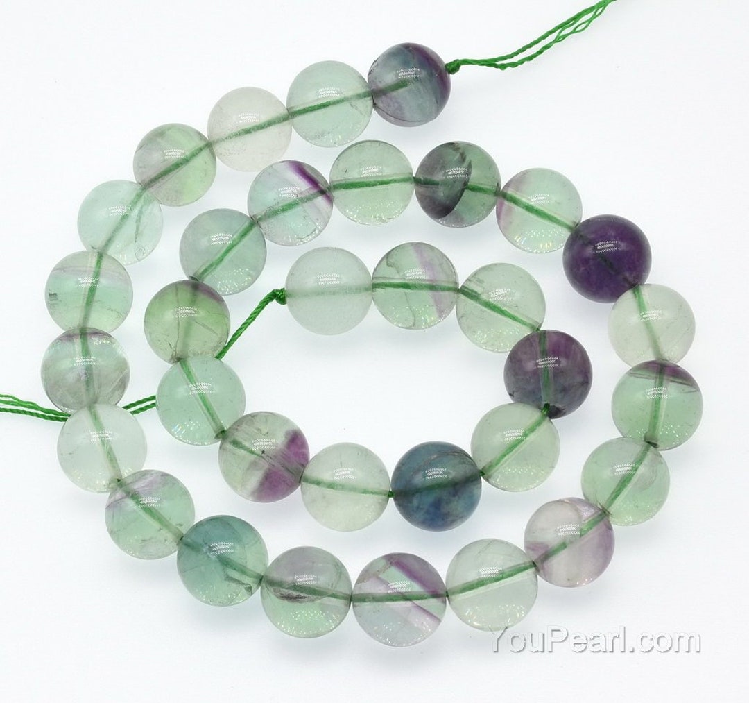 Rainbow Fluorite Beads, Round Gem Stone, 4mm 6mm 8mm 10mm 12mm A Grades