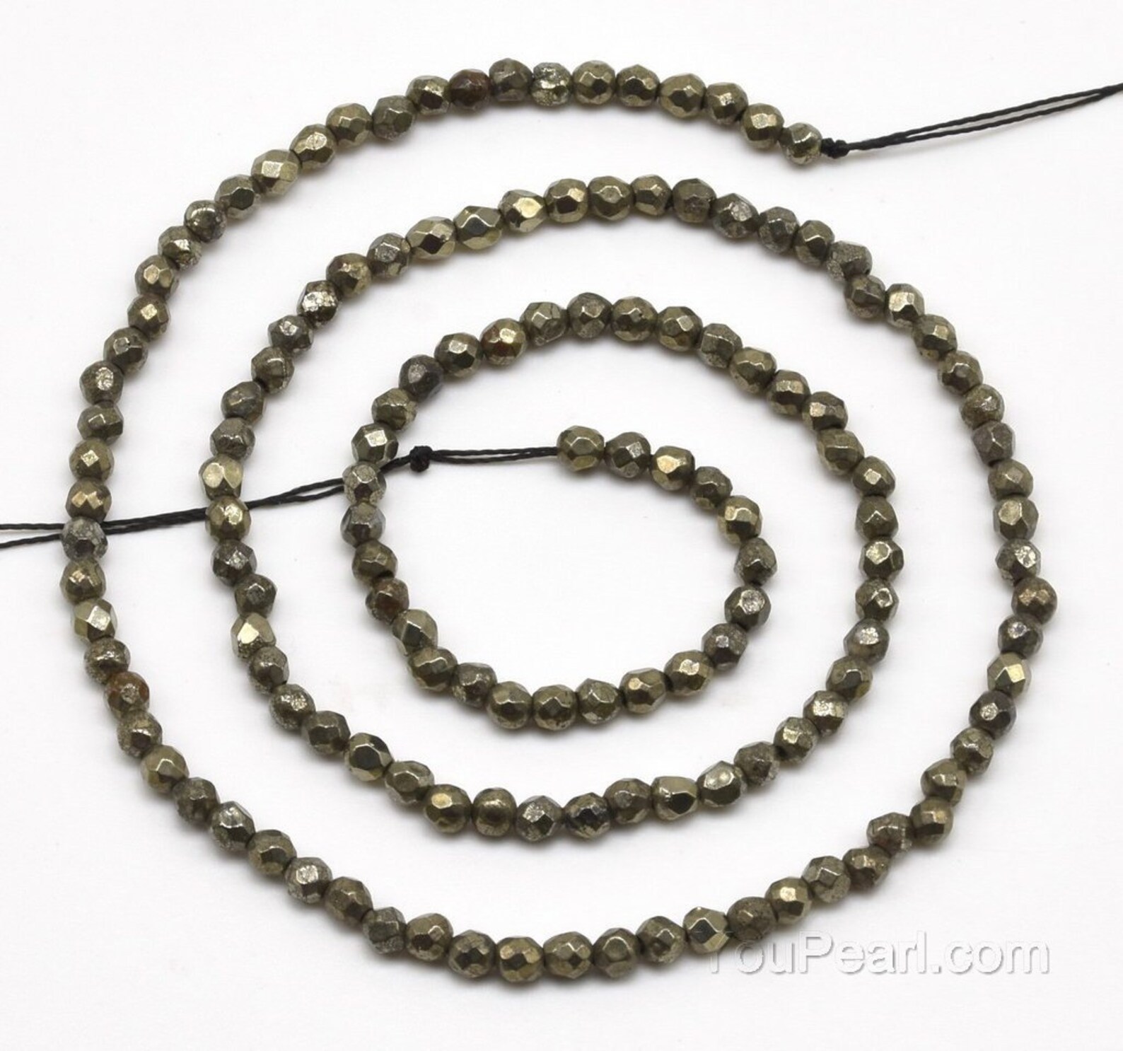 Pyrite beads 3mm round faceted A grade pyrite gemstone Etsy