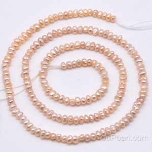 Seed pearl 2.5-3mm, cultured white pearl potato seed pearls, genuine freshwater pearl beads, loose pearl wholesale, full strand, FS400-XS Pink