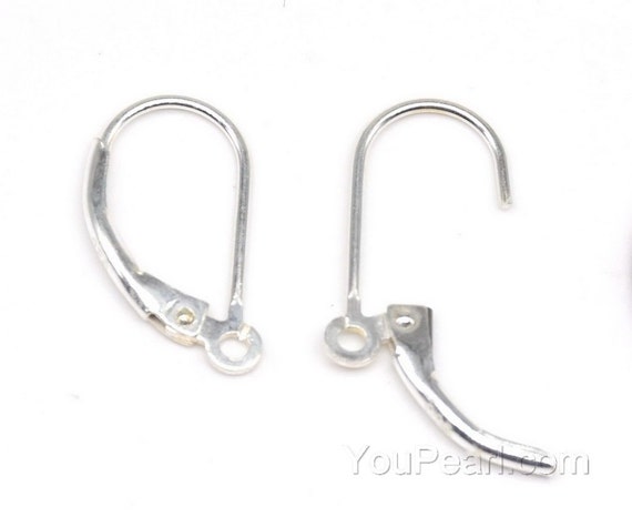 925 Solid Sterling Silver Ear Hooks Earrings Assymetric Big Ring with Bar