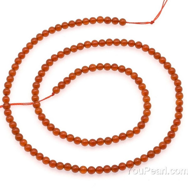 Carnelian beads, 3mm 4mm 6mm 8mm 10mm 12mm red agate round gemstone beads, semi-precious stone beads, full strand, DIY jewelry, CNL20X0