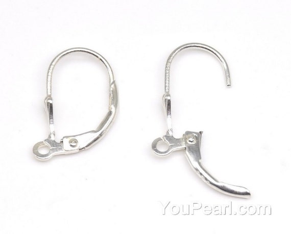 925 Sterling Silver Euro Wire, Lever-back Earring Hook With Loop, Leverback Earrings  Hook Findings, Solid Silver Earrings Making, EF1100 