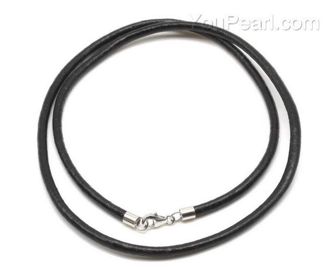 Black Leather Cord 2.0mm With Sterling Silver Clasp $35 and up