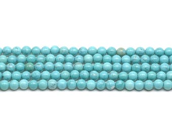 Turquoise beads, 3mm round, natural gemstone bead, small round beads, turquoise seed beads strands for making bracelet or necklace, TQS2007